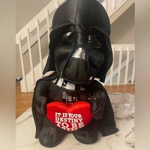 Star Wars Darth Vader 20" X Plush Red Heart Its Your Destin's To Be Mine Gemmy